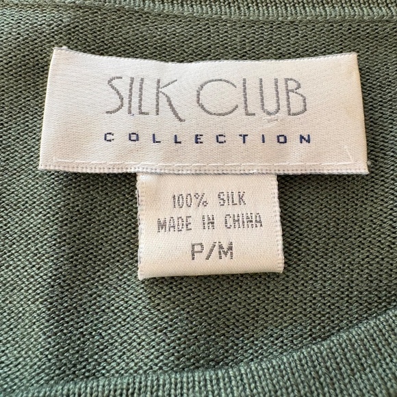 Silk Club embroidered cardigan sweater - size medium - Picture 3 of 6